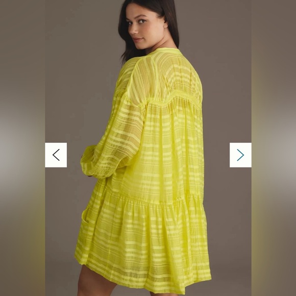 Anthropology Long-Sleeve Zip-Front Mini Dress XS - Picture 2 of 7